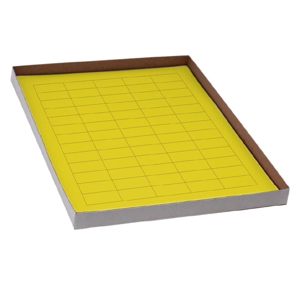 Globe Scientific Label Sheets, Cryo, 38x19mm, for General Use, 20 Sheets, 60 Labels per Sheet, Yellow 